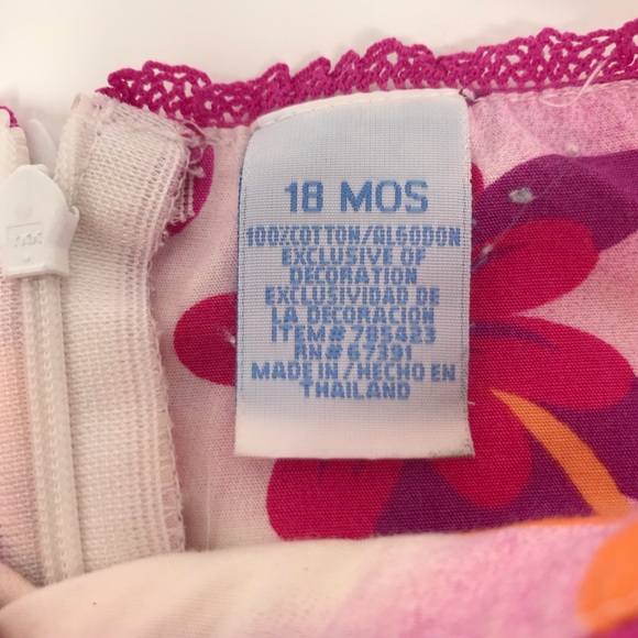 Mini Wear Pink And Orange Spring Floral Dress🌻 - Picture 4 of 4